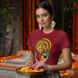 MAVELI- KATHAKALI-THEYYAM FUSION CROP TOP FOR WOMEN