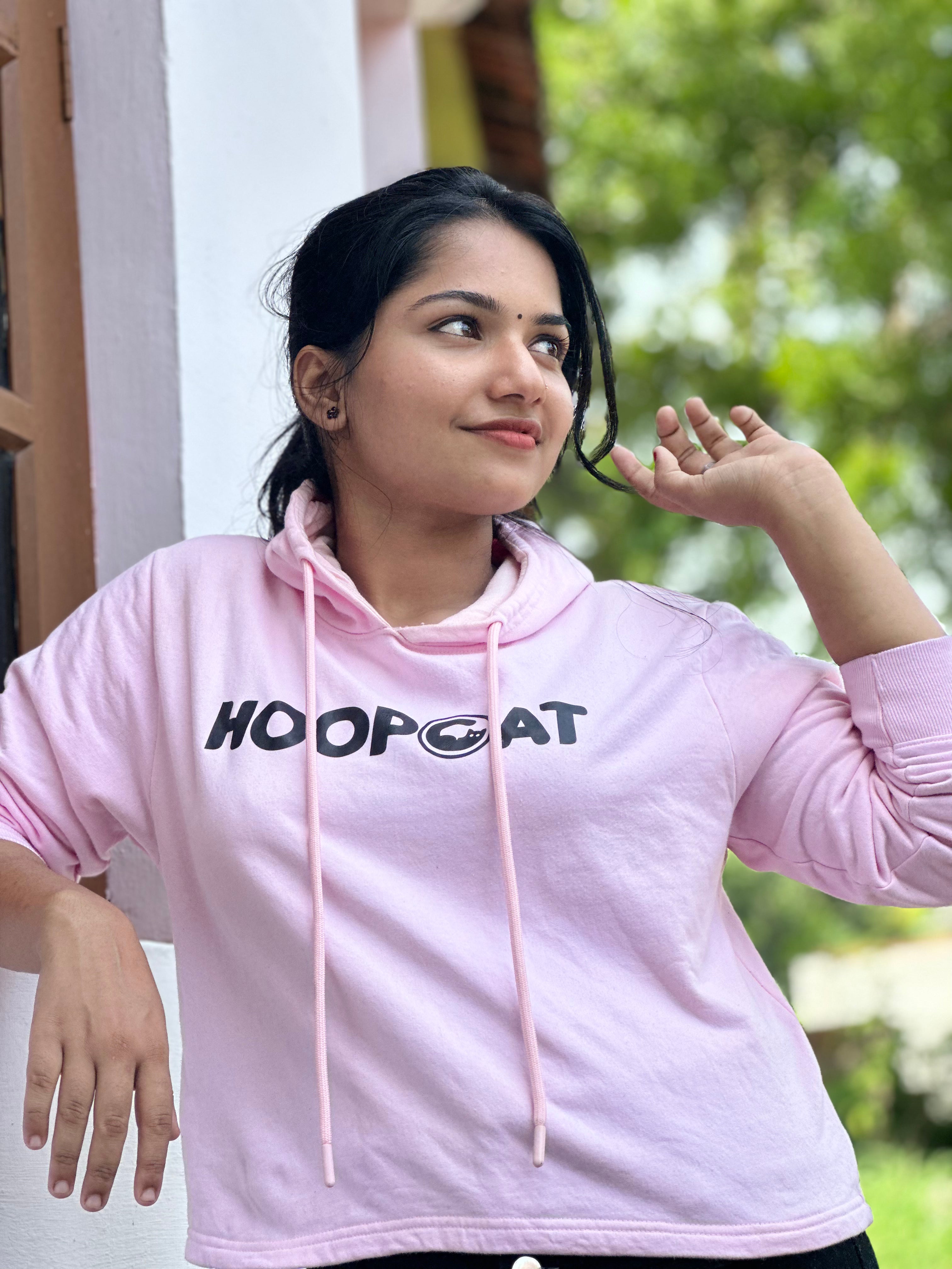 Hoopcat Light Pink Crop Hoodie for Women | Crop Hoodie,Crop Top,Hoodie,Light Pink,Pink,Women Crop Hoodie