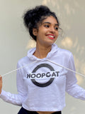 Hoopcat Brand White Women's Crop Hoodies