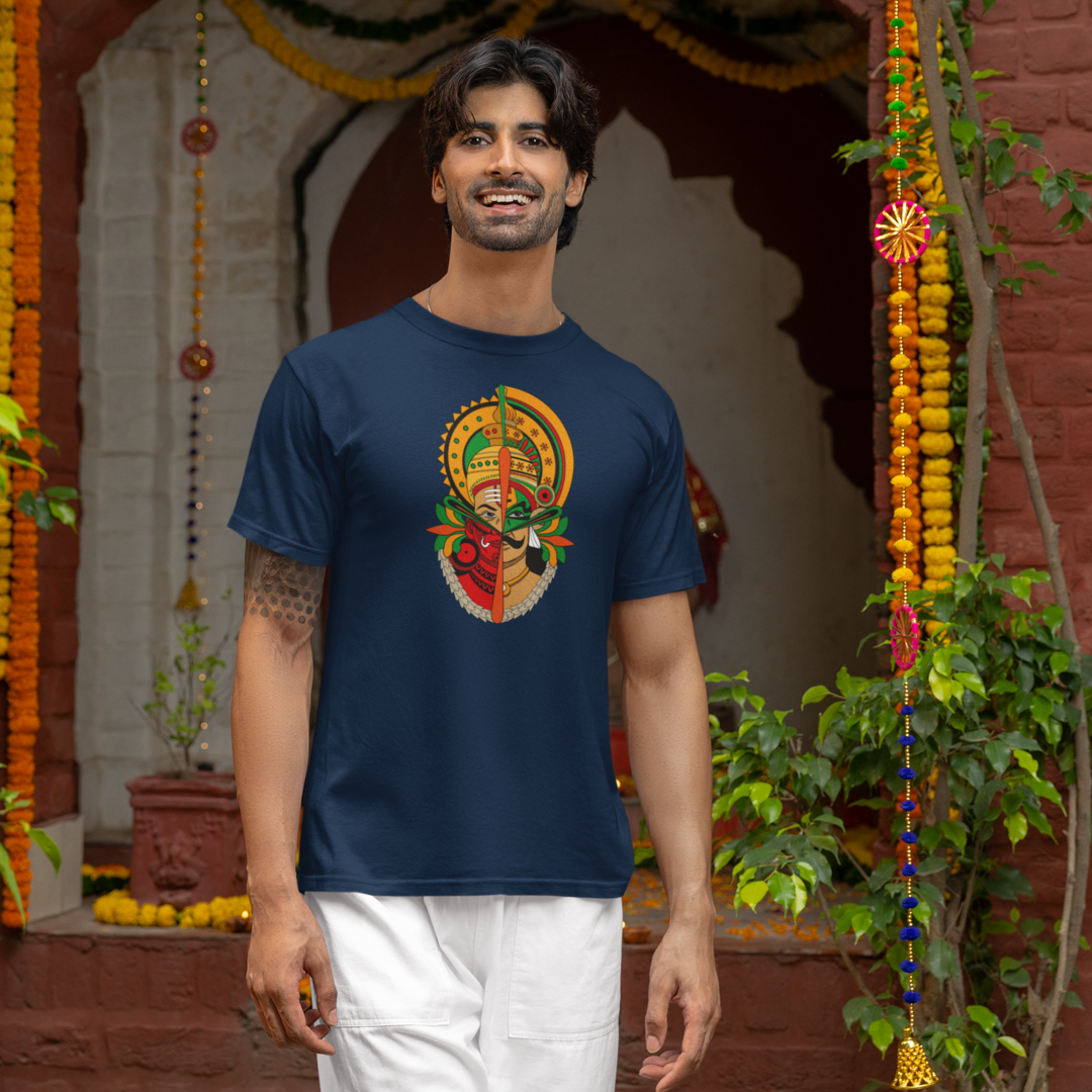 MAVELI- KATHAKALI-THEYYAM FUSION T-SHIRT FOR MEN