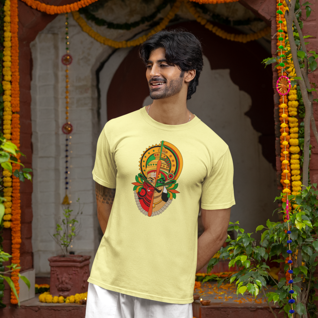 MAVELI- KATHAKALI-THEYYAM FUSION T-SHIRT FOR MEN