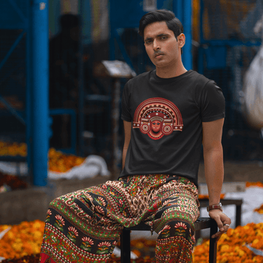 Theyyam T-Shirt - Kerala Traditional - Unisex Fit | Kerala Traditional,Round Neck,T-Shirt,Theyyam Design