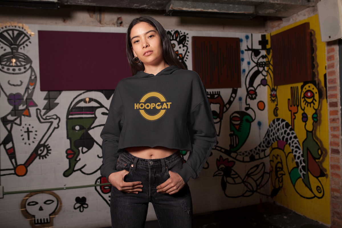 Hoopcat Brand Black Women's Crop Hoodies