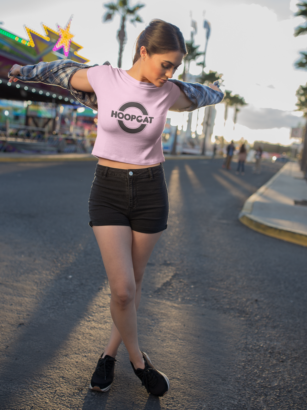 Hoopcat Brand Light Pink Women's Croptop