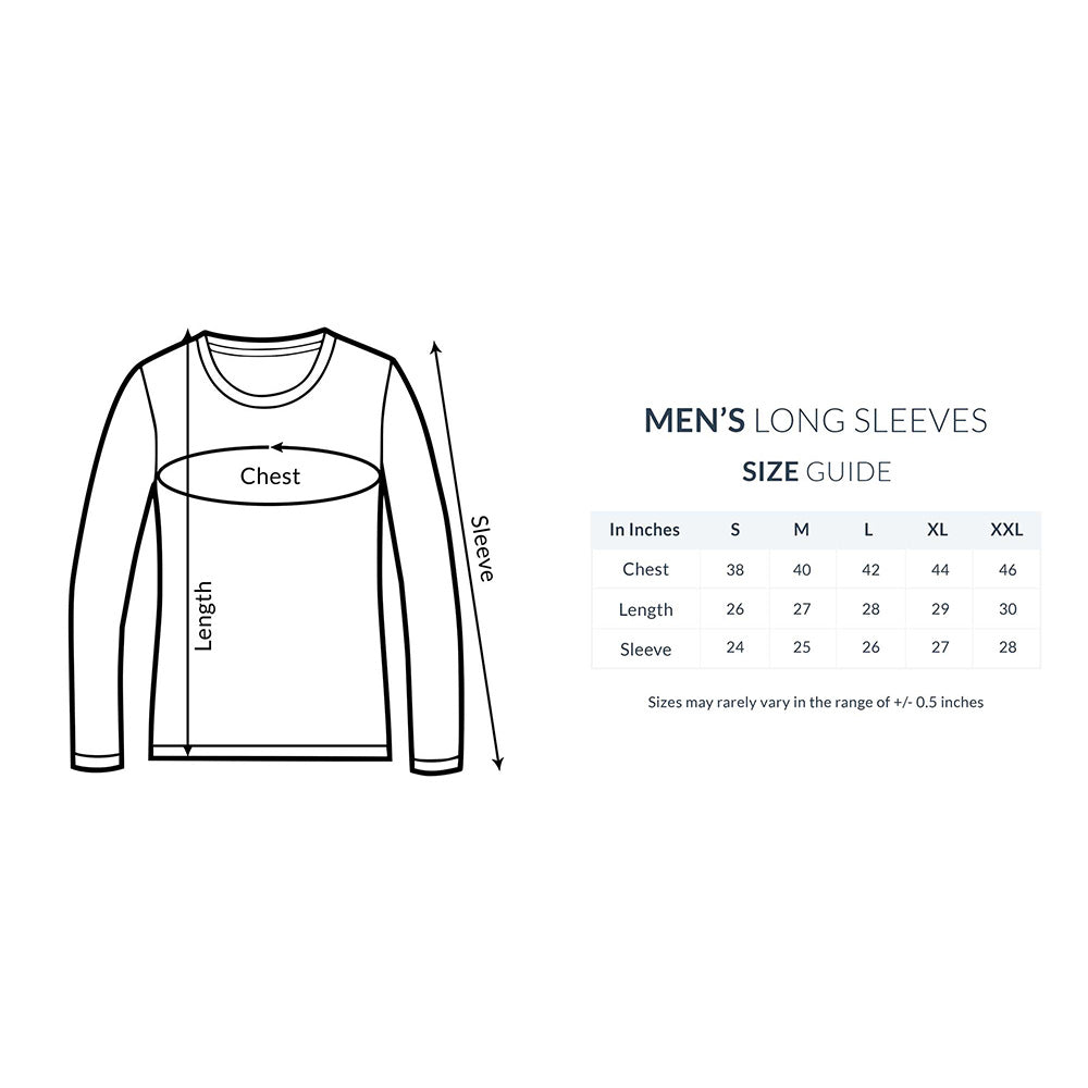 White Full Sleeve T-Shirt  for Men