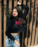 90's Women Crop Hoodie