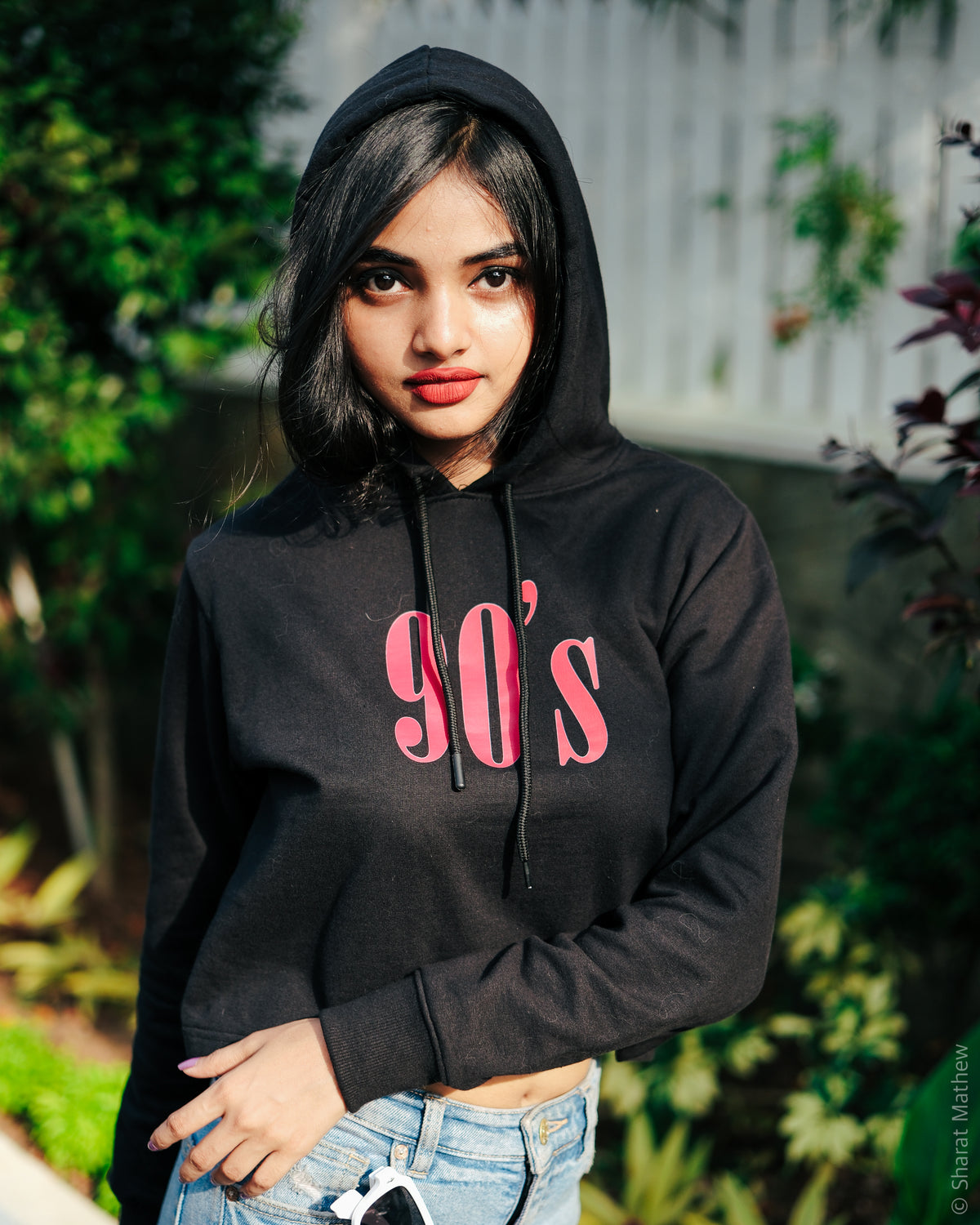 90's Women Crop Hoodie