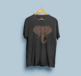 Elephant graphic design Black Plus Size T-Shirt