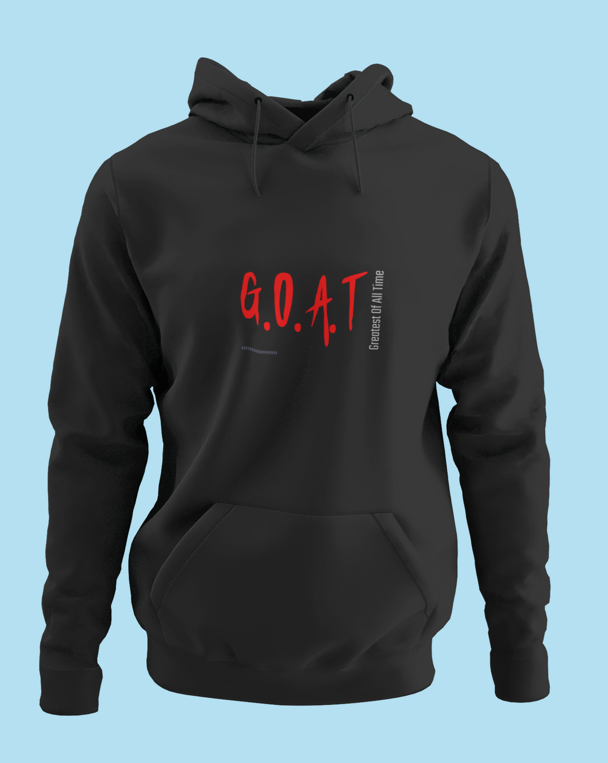 G.O.A.T Printed Hoodie Black