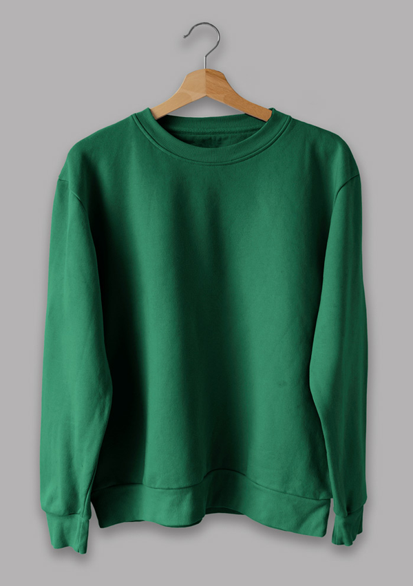 Plain Olive green Sweatshirt for Men Olive Green S