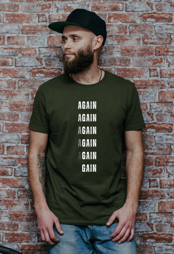 Again-Gain Half Sleeve T-Shirt for Men