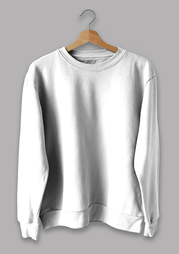 Plain White Sweatshirt for Men