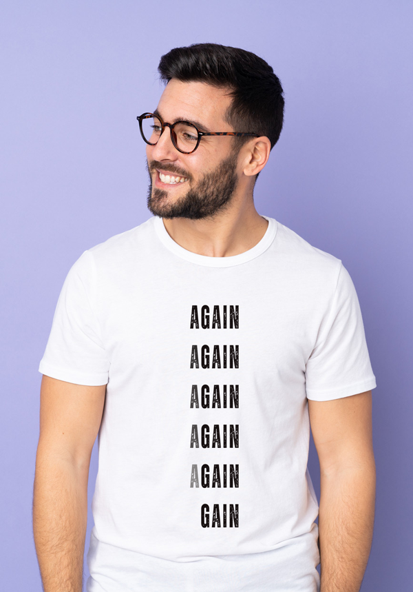 Again-Gain Half Sleeve T-Shirt for Men