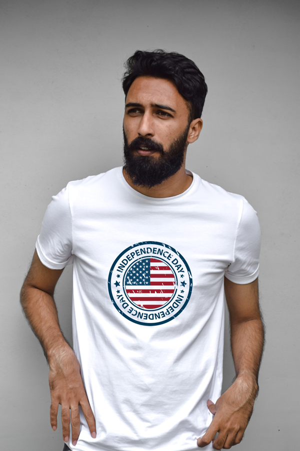 US Independence Half Sleeve T-Shirt for Men