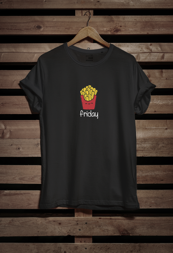 Fries Friday Half Sleeve T-Shirt for Men