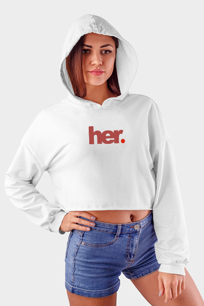 Her Women Crop Hoodie