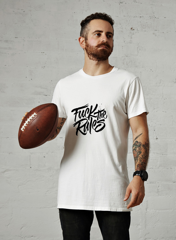 Fck the Rules Half Sleeve T-Shirt for Men