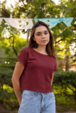 Maroon Crop Top for Women