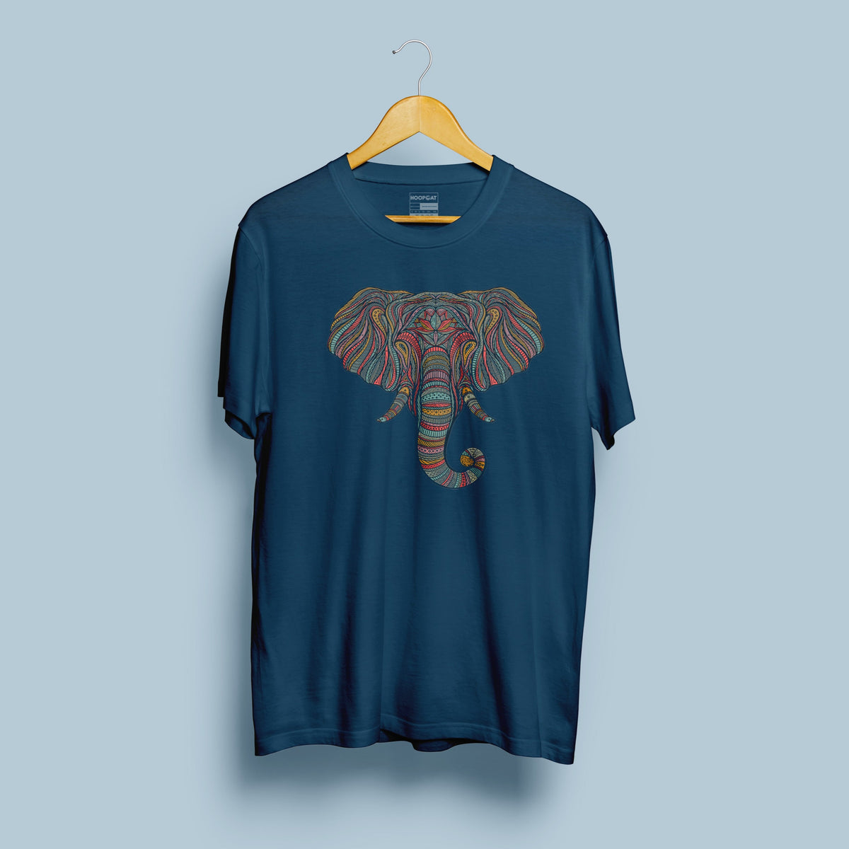 Elephant graphic design Navy Blue Plus Size T-Shirt