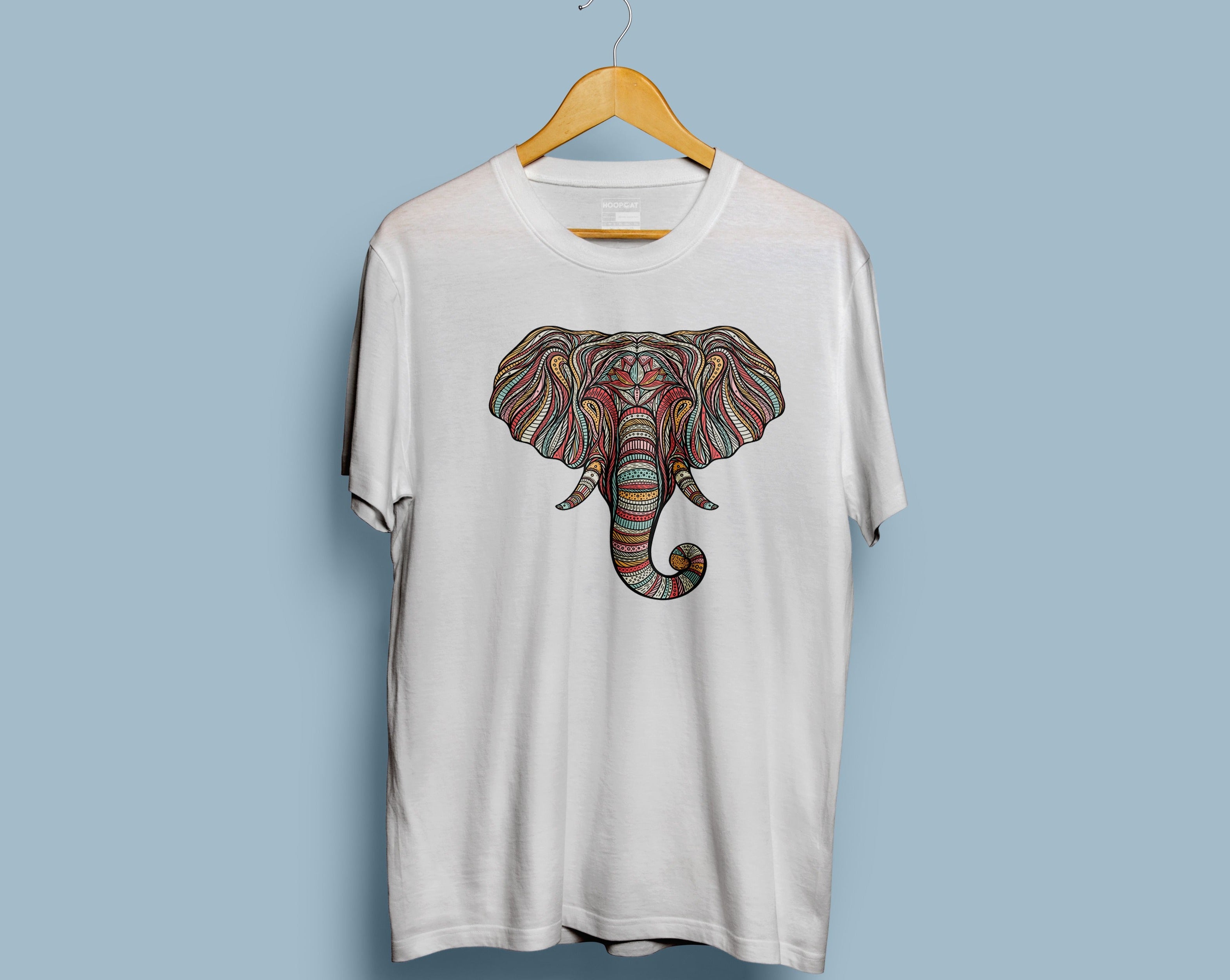 Elephant graphic design White Plus Size T-Shirt