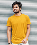 Golden Yellow Half Sleeve T-Shirt for Men