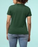 Olive Green Half Sleeve T-Shirt for Women