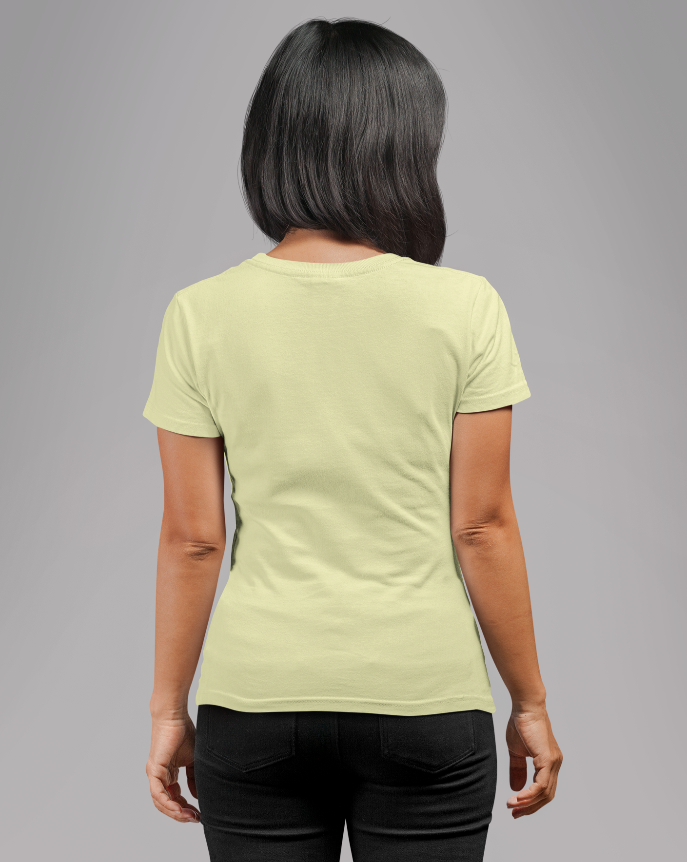 Butter Yellow  Half Sleeve T-Shirt for Women