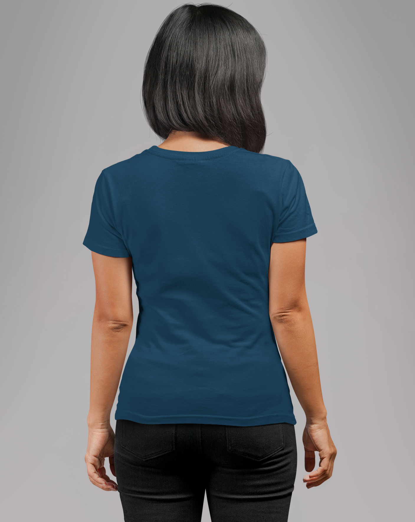 Navy Blue Half Sleeve T-Shirt for Women