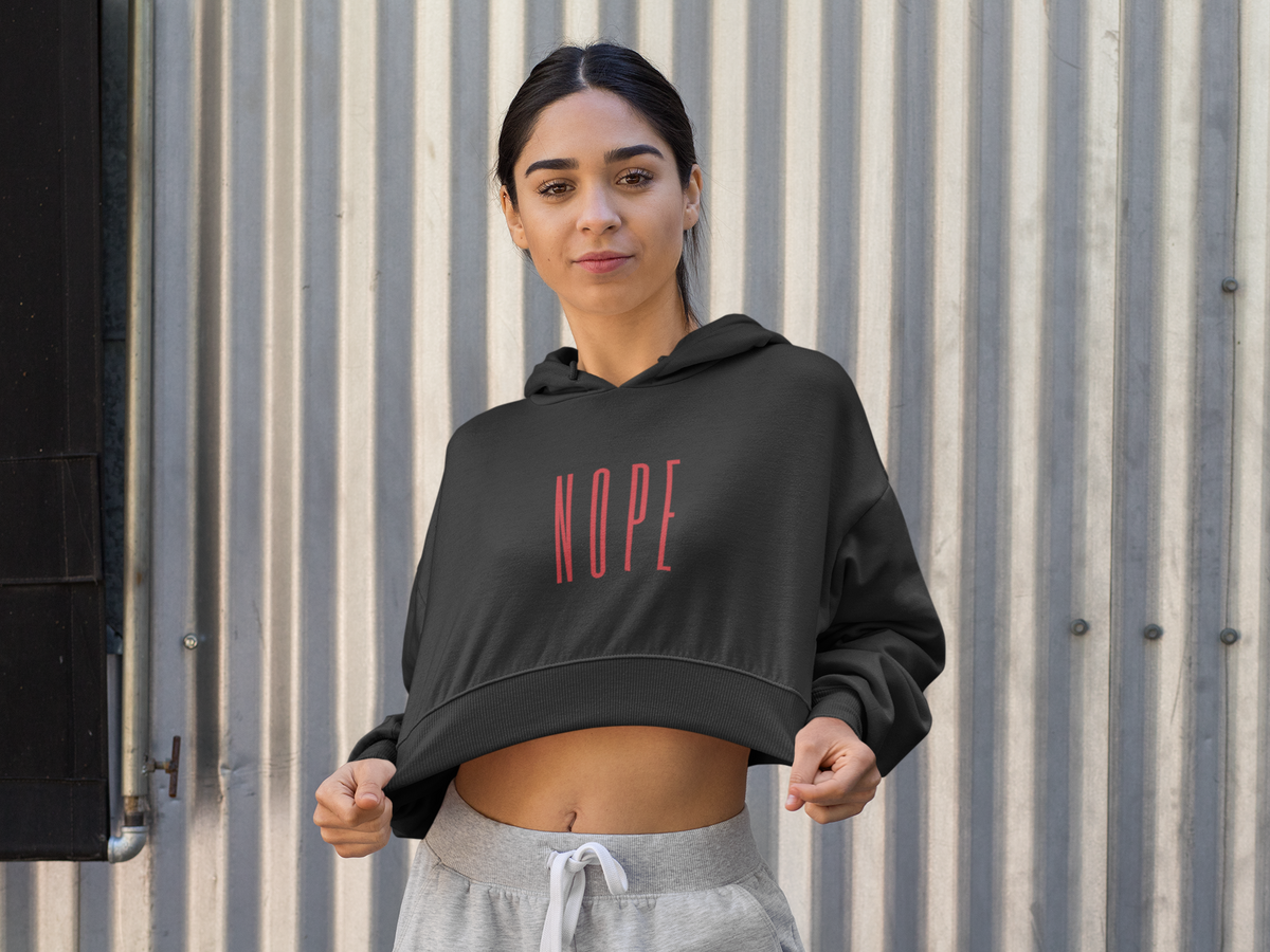 NOPE Women Crop Hoodie