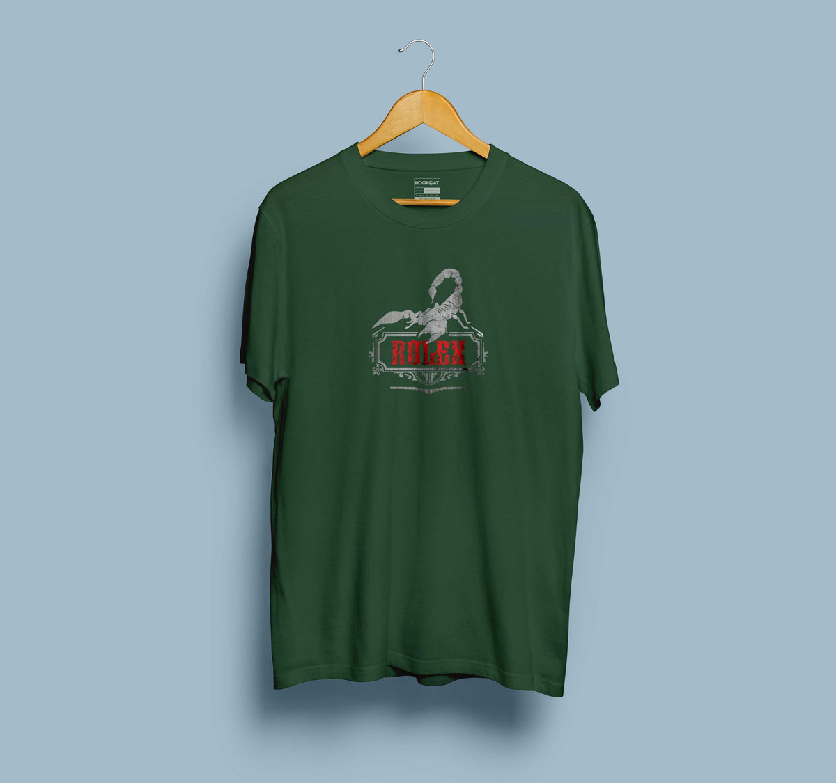 Rolex Olive Green Half Sleeve T-Shirt for Men