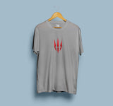 Witcher Melange Grey Half Sleeve T-Shirt for Men