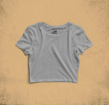 Melange Grey Crop Top for Women