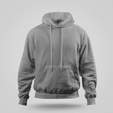 Plain Melange Grey Hoodie