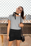 Melange Grey Crop Top for Women