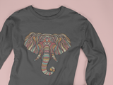 Elephant graphic design Black Full Sleeve T-Shirt