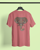 Elephant graphic design Dusty Rose Over Size T-Shirt