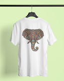 Elephant graphic design White Over Size T-Shirt