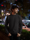 Plain Black Sweatshirt for Men