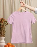 Light Pink Half Sleeve T-Shirt for Women