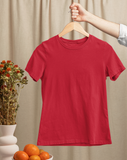 Red Half Sleeve T-Shirt for Women