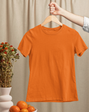 Orange Half Sleeve T-Shirt for Women