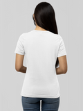 White Half Sleeve T-Shirt for Women