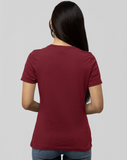 Maroon Half Sleeve T-Shirt for Women