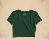 Olive Green Crop Top for Women