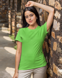 Lril Green Half Sleeve T-Shirt for Women