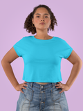 Sky Blue Crop Top for Women