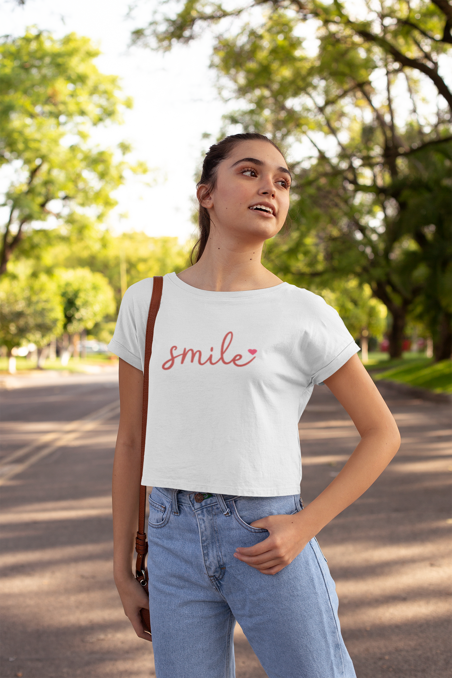 Smiley Love Women Croptop