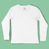 White Full Sleeve T-Shirt  for Men