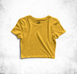 Golden Yellow Crop Top for Women