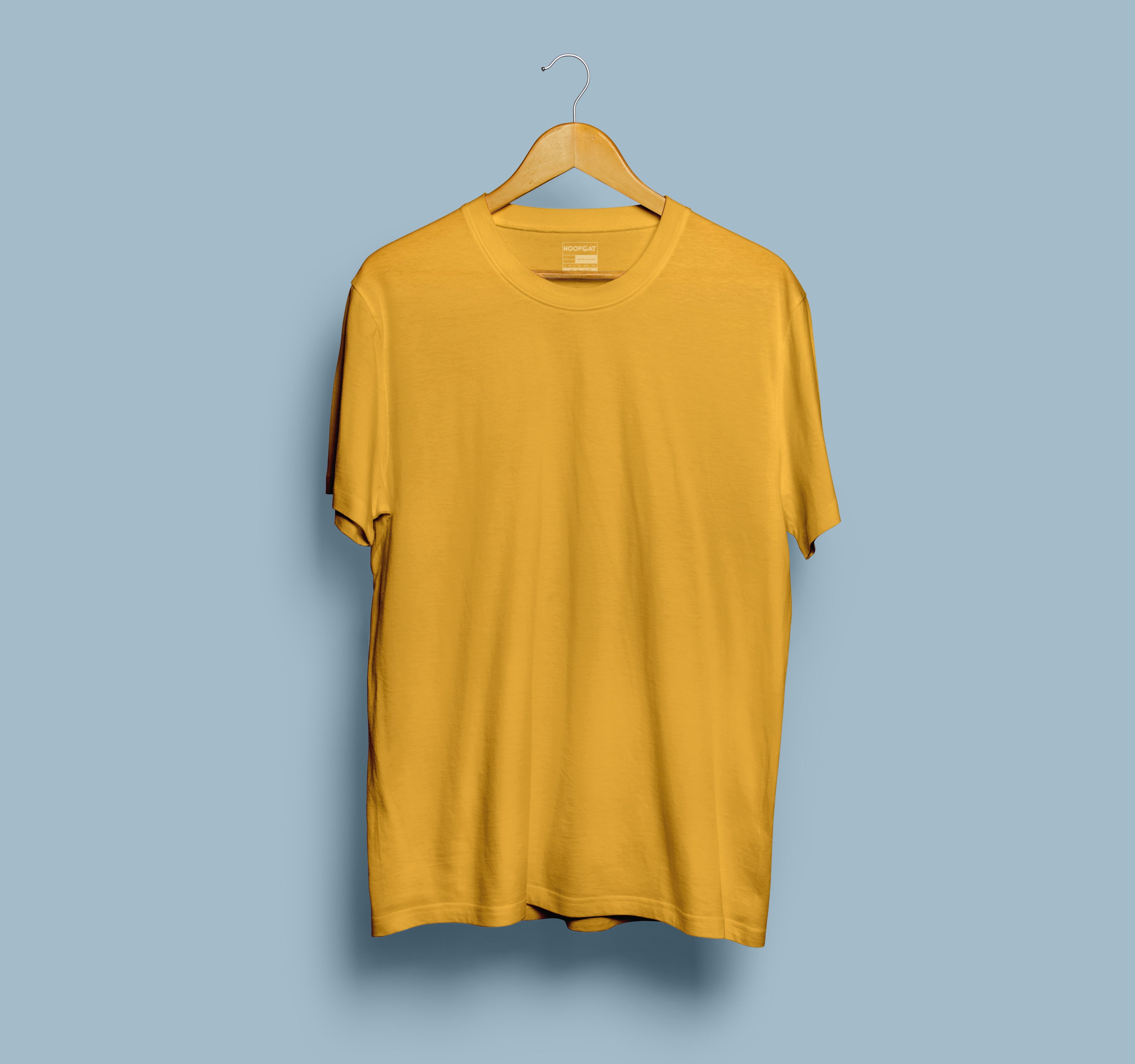 Golden Yellow Half Sleeve T-Shirt for Men